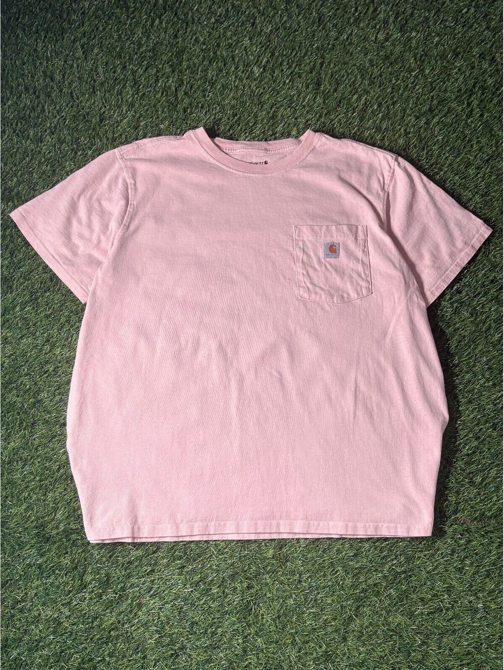 Carhartt Loose Fit Pocket T-Shirt Pink Cotton Mens XXL